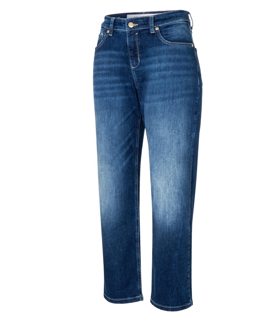 Jeans MAC | Light Authentic Straight Jeans D671 Dark Blue Net Wash