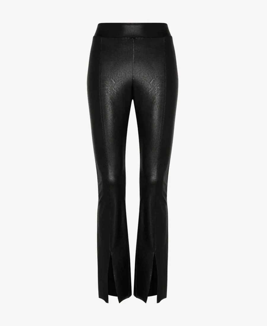 Leggings Commando | Faux Leather Split Front Pant Black