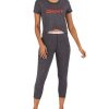 Leggings DKNY | Slounge Tee And Crop Legging Set 074 Black Heather