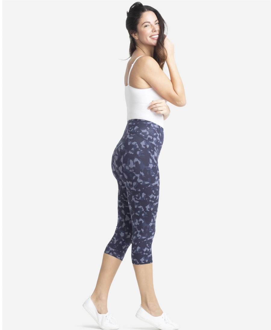 Leggings Yummie | Talia Camo Capri Shaping Leggings Blue Camo