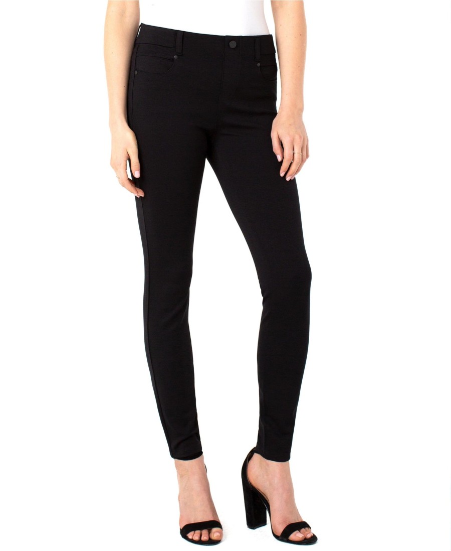 Jeans Liverpool Los Angeles | Gia Glider Pull-On Jeans Black Black (Black Rinse 1279)