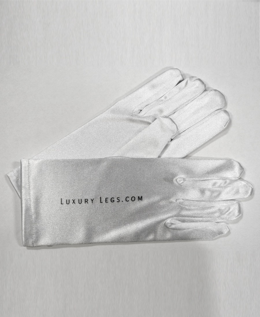 Tights Luxury-Legs | Satin Hosiery Gloves Silver