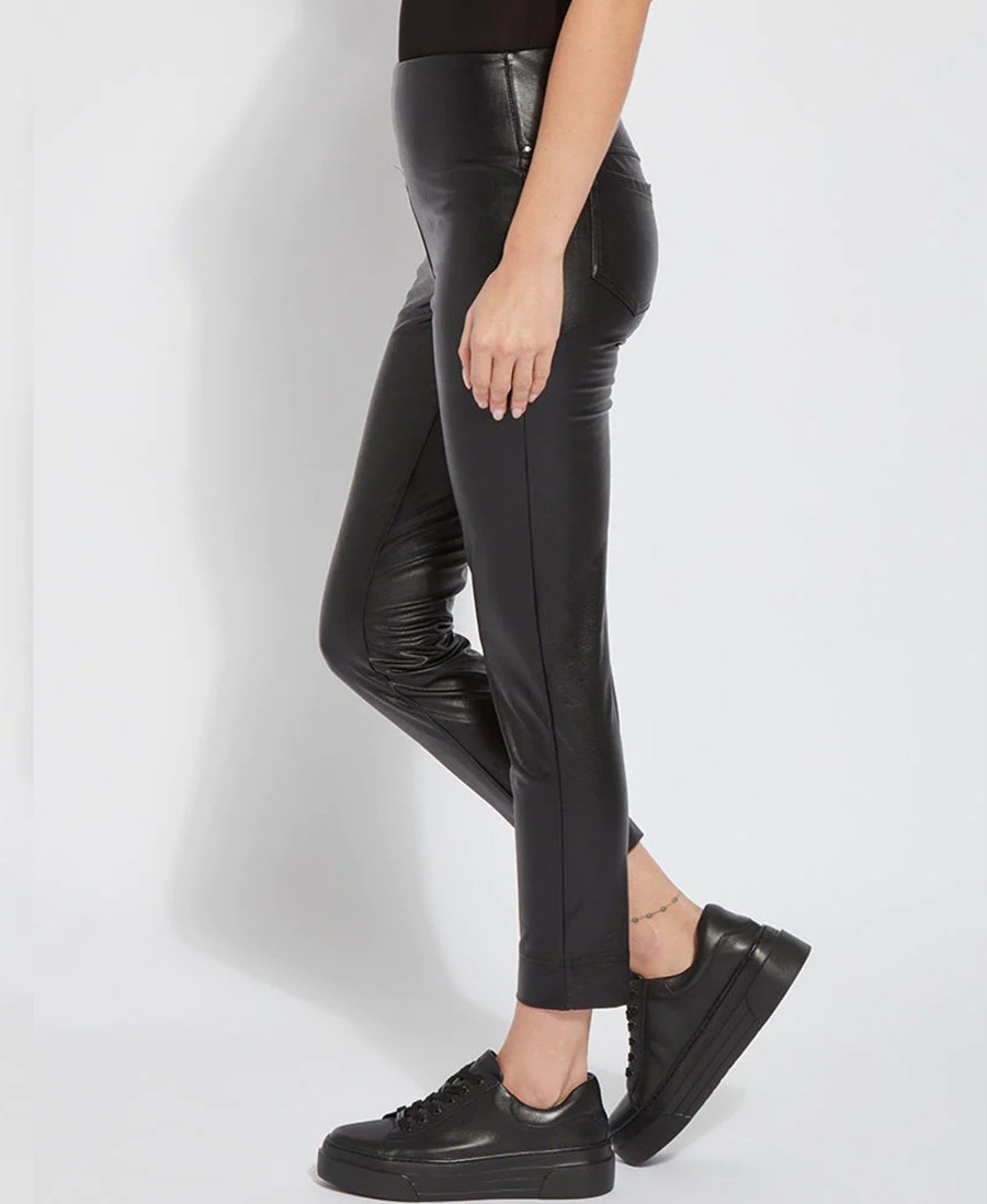 Leggings Lysse | Katherine Toothpick Faux Leather Leggings 083 Kohl Black