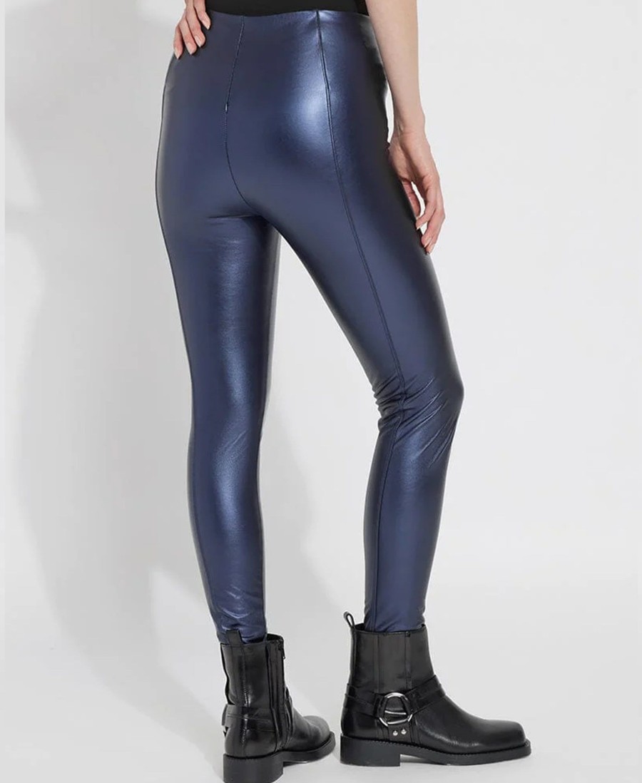 Leggings Lysse | Freya Metallic Faux Leather Leggings 4521 Metallic Blue