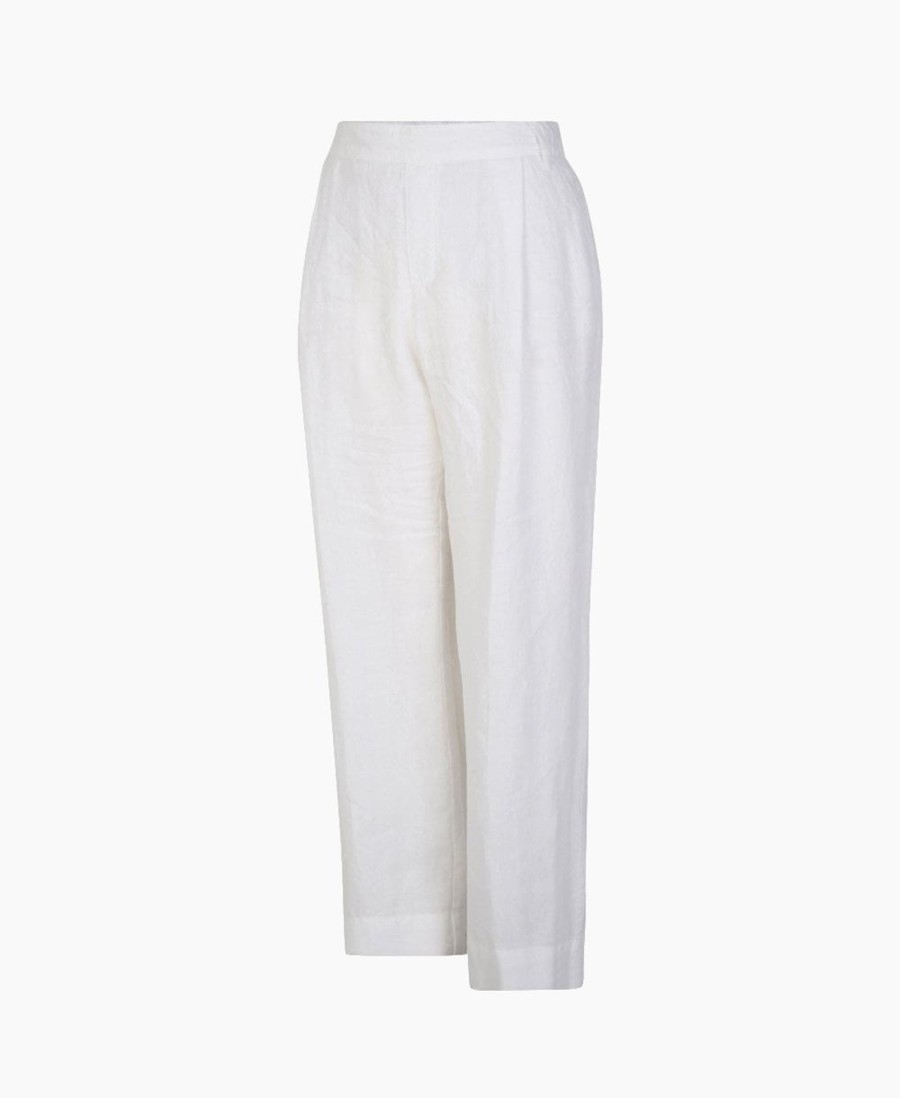 Clothing MAC | Chiara Linen Trousers 010 White