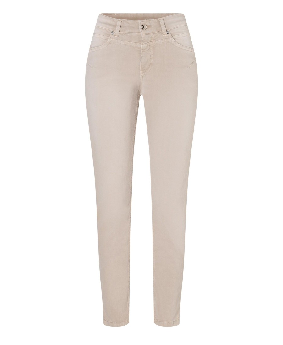 Clothing MAC | Rich Slim Chic Croppedjeans 214W Smoothly Beige