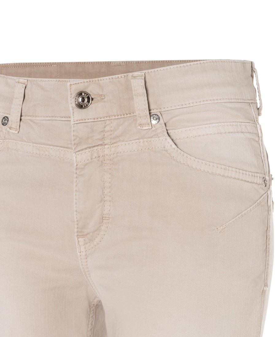 Clothing MAC | Rich Slim Chic Croppedjeans 214W Smoothly Beige