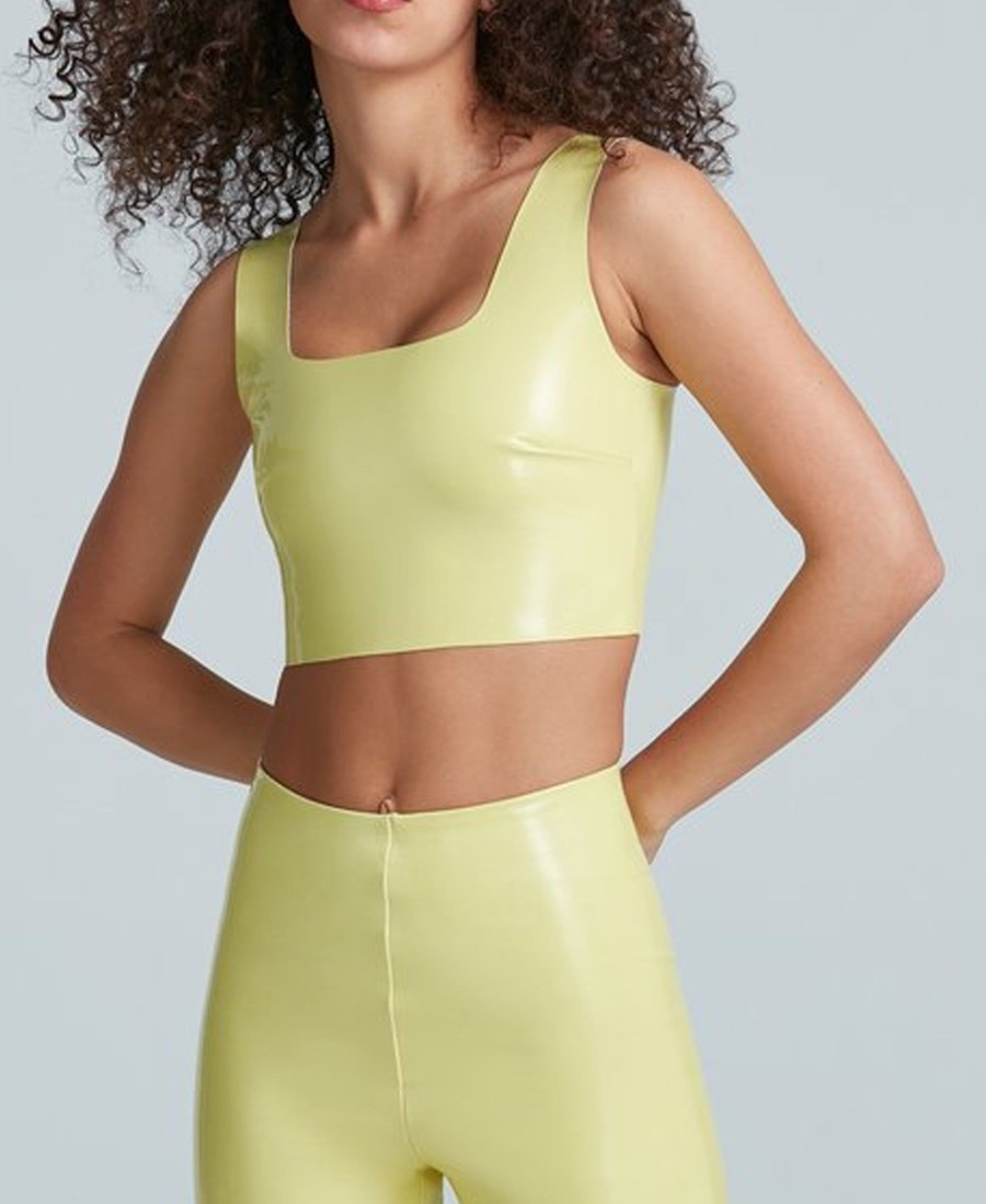 Clothing Commando | Faux Patent Leather Crop Top