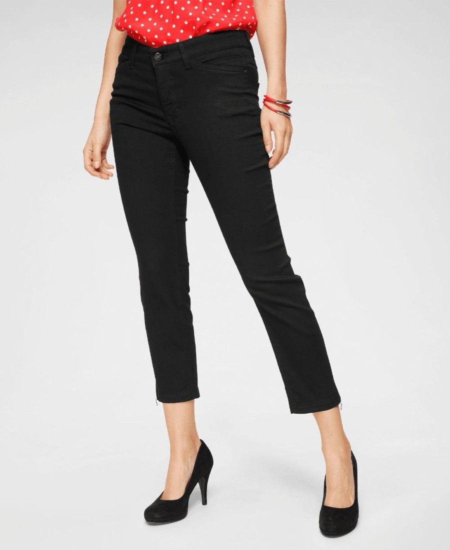 Jeans MAC | Dream Chic Micro Sequin Cropped Jeans D999 Black Denim