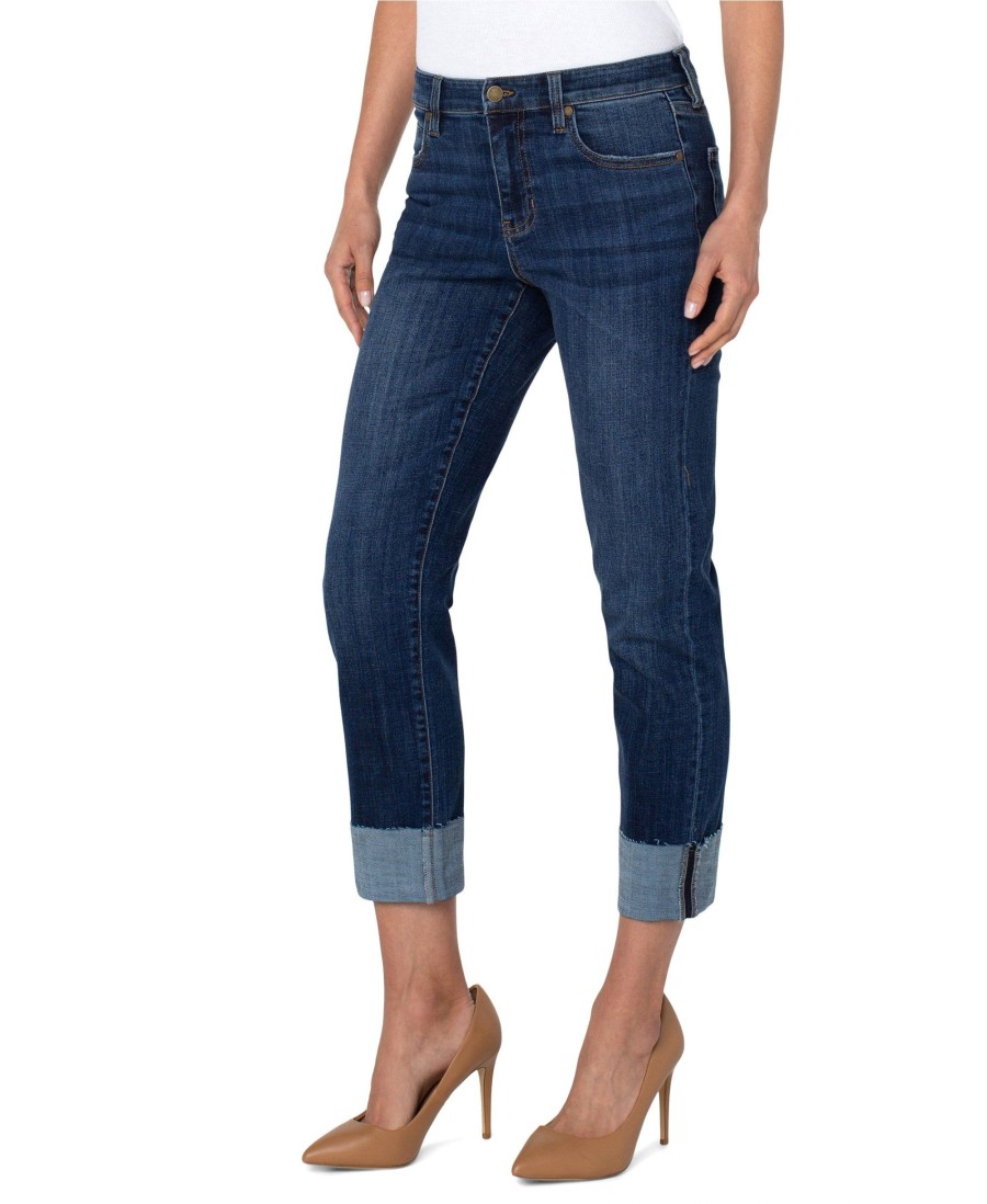 Jeans Liverpool Los Angeles | Marley Girlfriend Raw Cut Cuff Jeans Casares Casares 6877