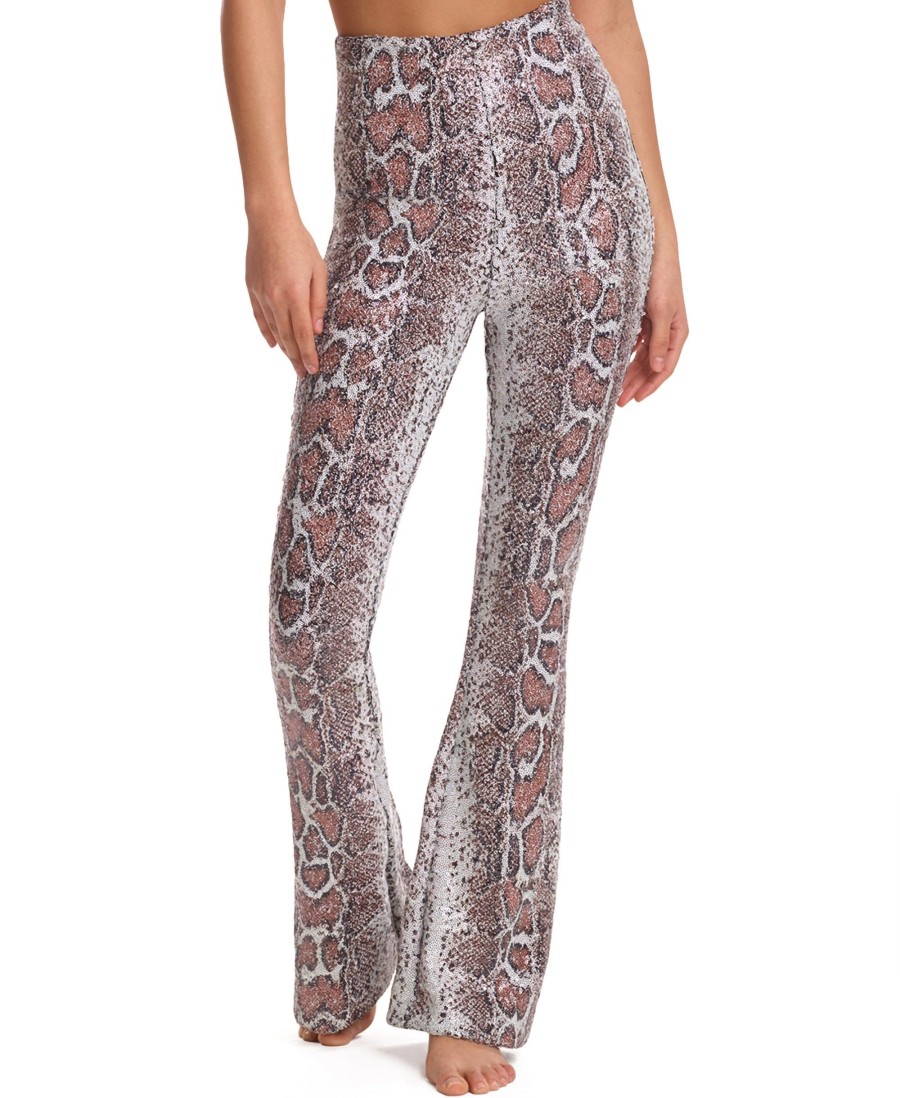 Leggings Commando | Sequin Animal Flare Leggings Copper Snake