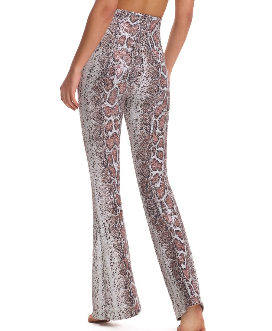 Leggings Commando | Sequin Animal Flare Leggings Copper Snake