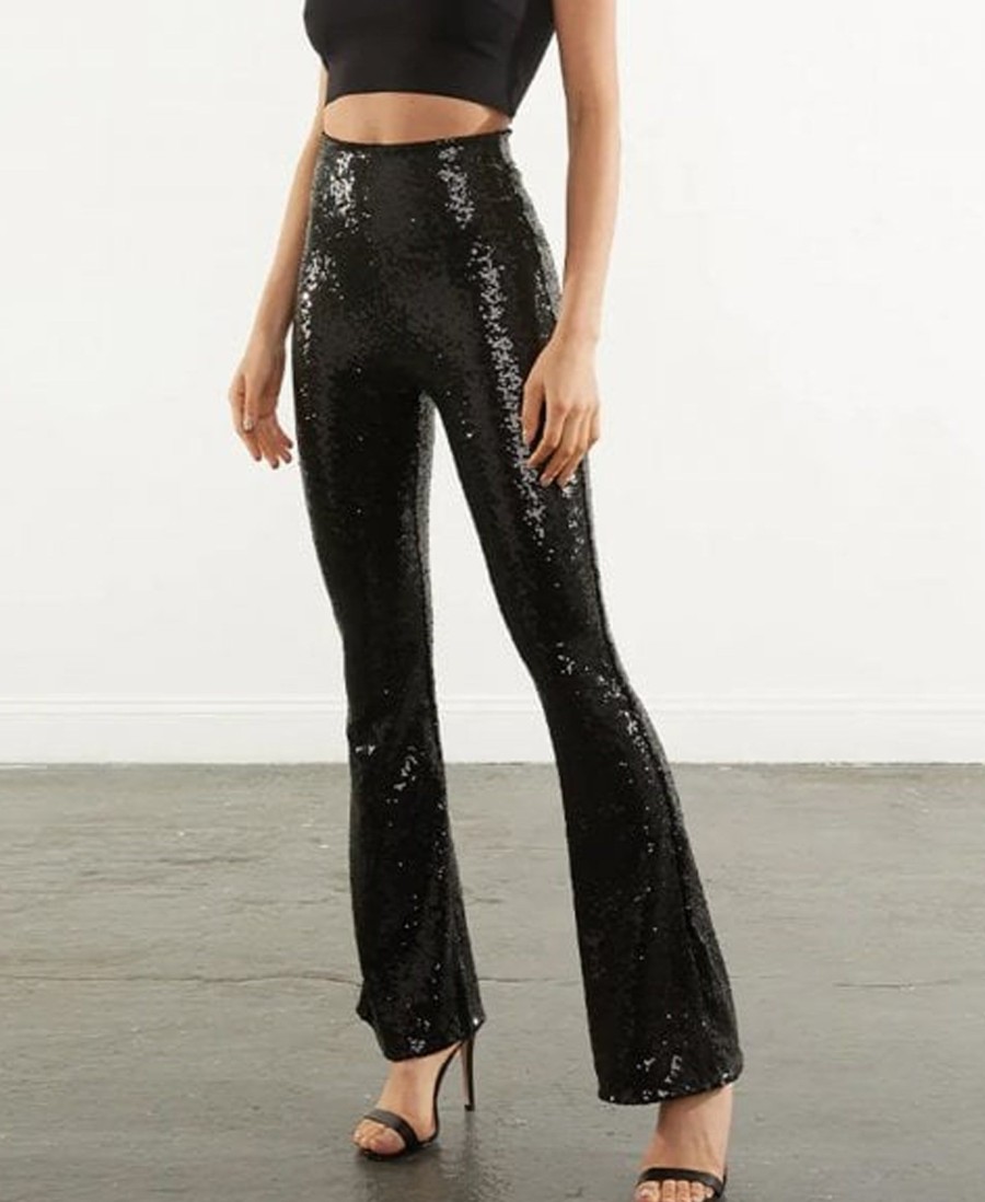 Leggings Commando | Sequin Flare Leggings Black