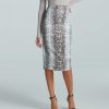 Clothing Commando | Sequin Animal Midi Skirt Copper Snake