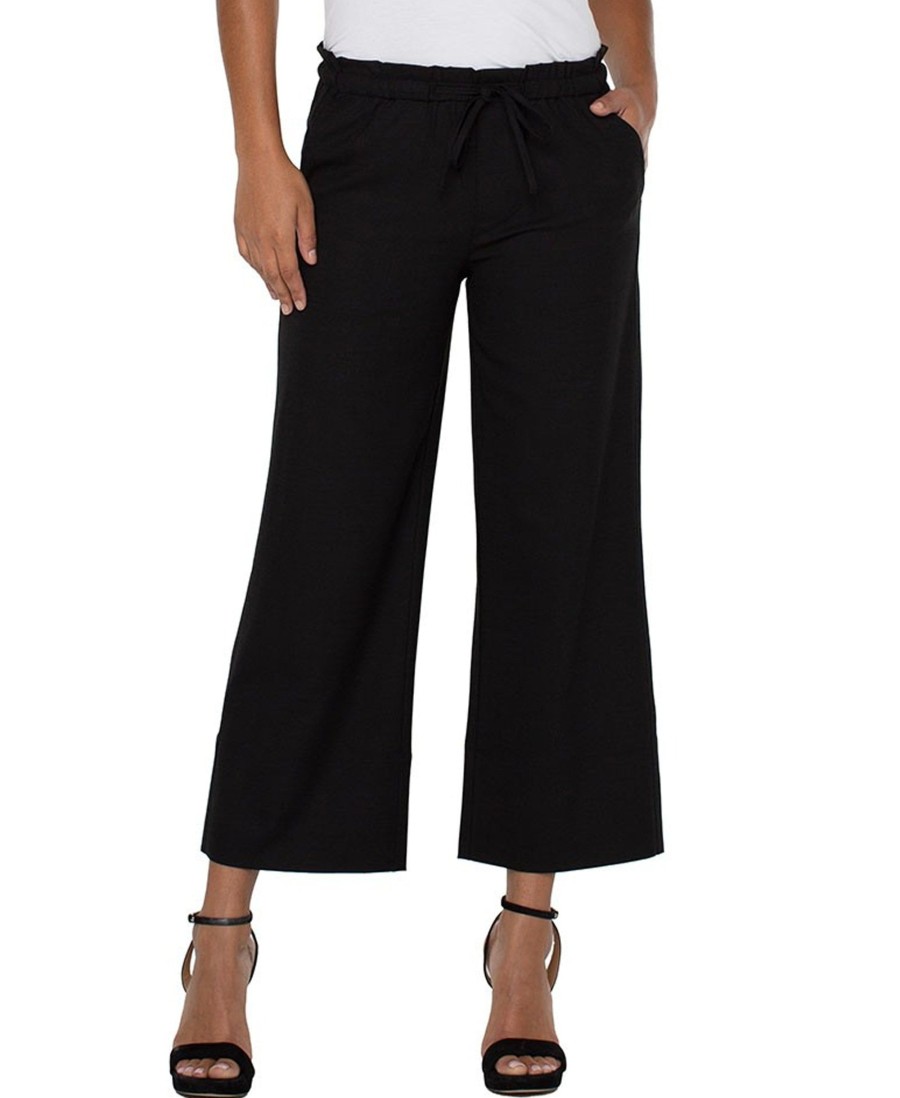 Clothing Liverpool Los Angeles | Pull On Tie Waist Wide Leg Crop Pant