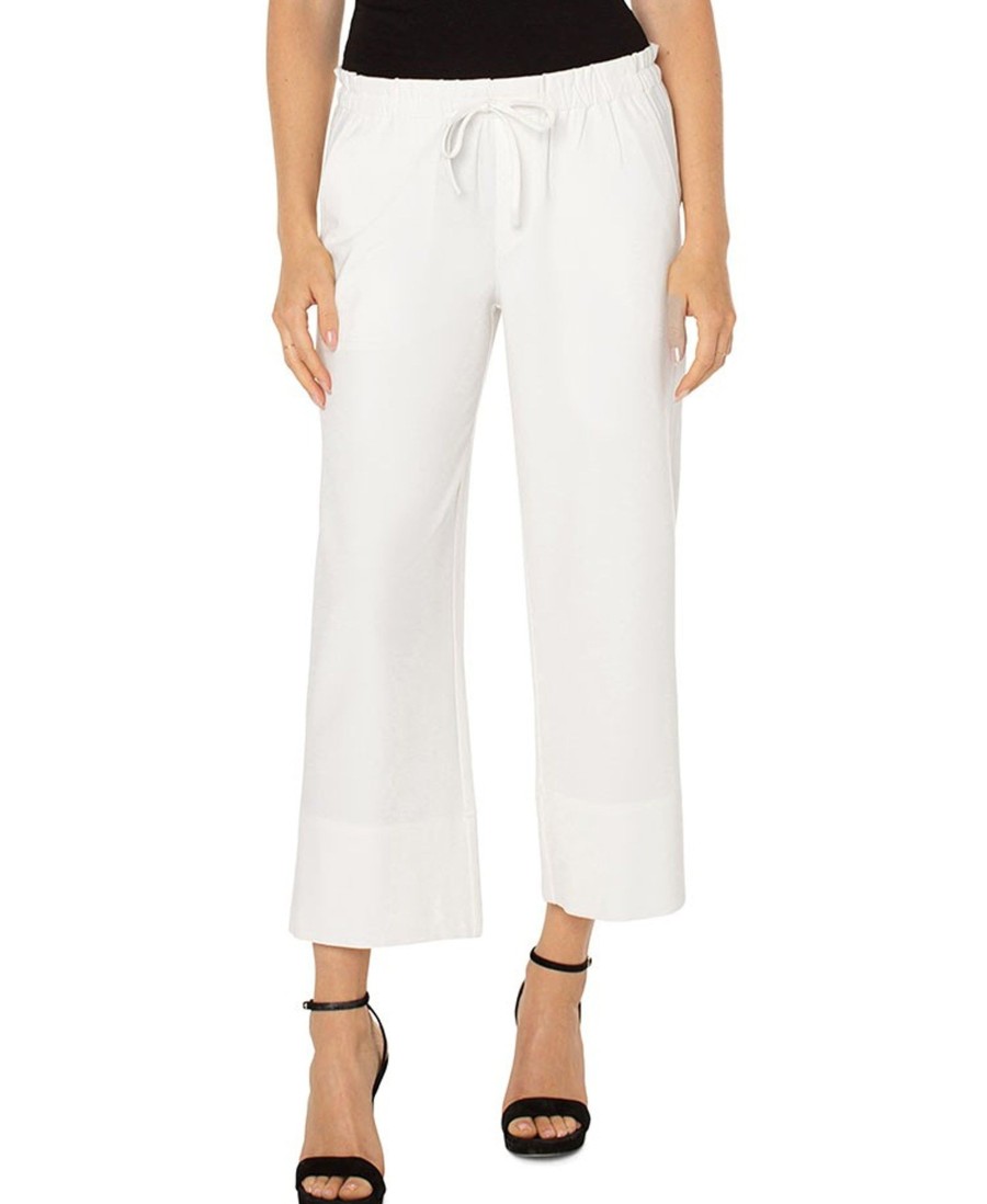 Clothing Liverpool Los Angeles | Pull On Tie Waist Wide Leg Crop Pant