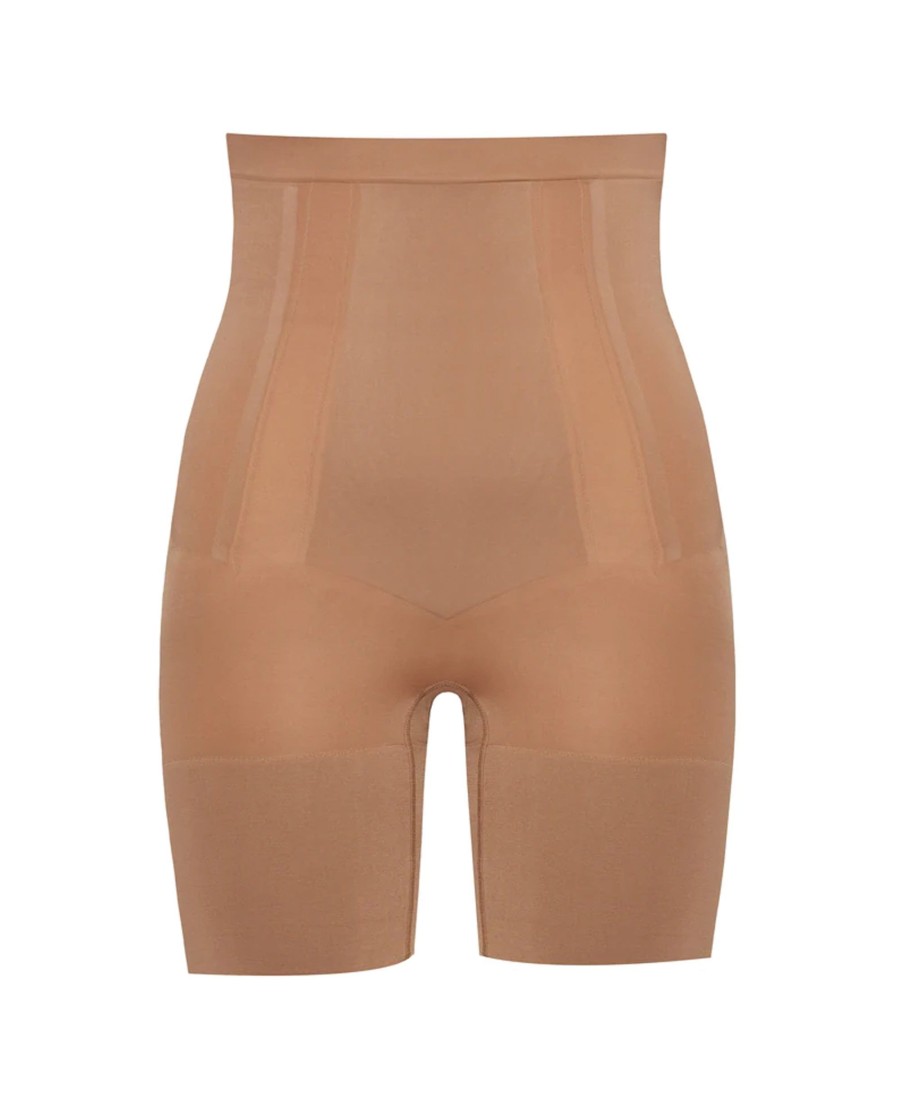 Shapewear Spanx | Oncore High-Waisted Mid-Thigh Short Cafe Au Lait