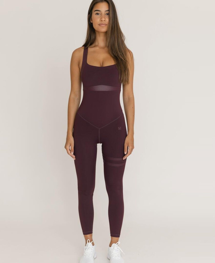 Clothing Topissima | Nicole Jumpsuit Burgundy Purple