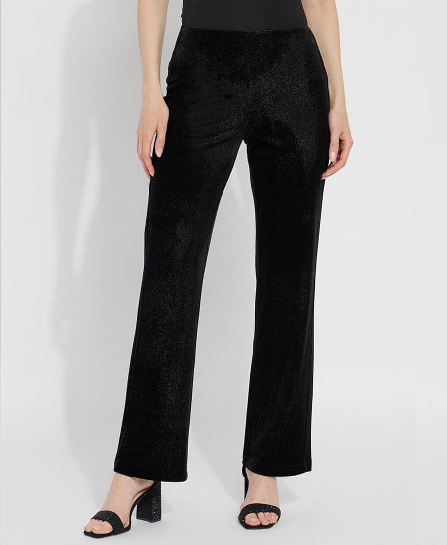 Clothing Lysse | Metallic Foil Velvet Pant Black