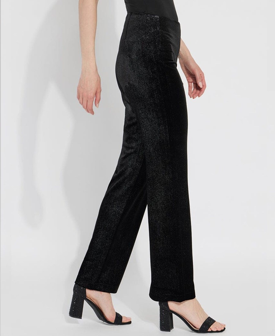 Clothing Lysse | Metallic Foil Velvet Pant Black