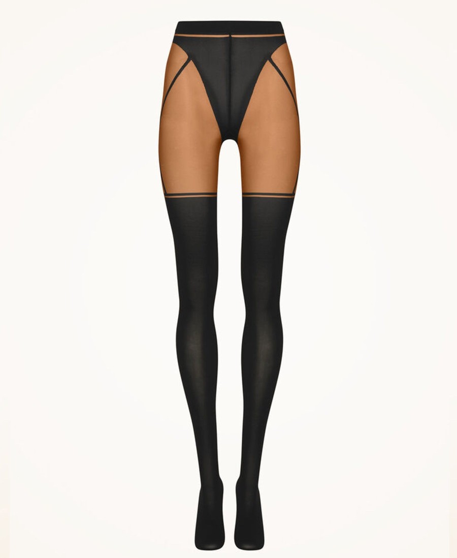 Tights Wolford | Garter Belt Tights Black/Black