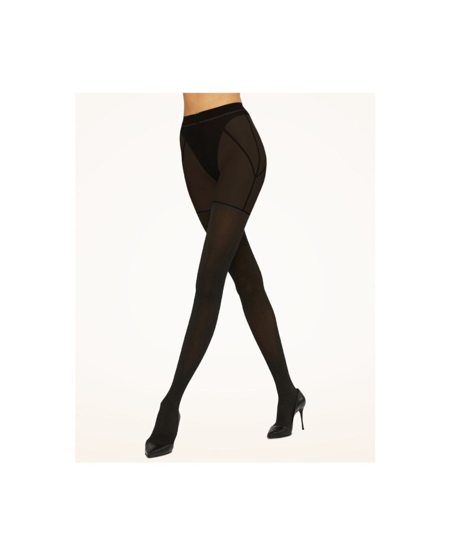 Tights Wolford | Garter Belt Tights Black/Black