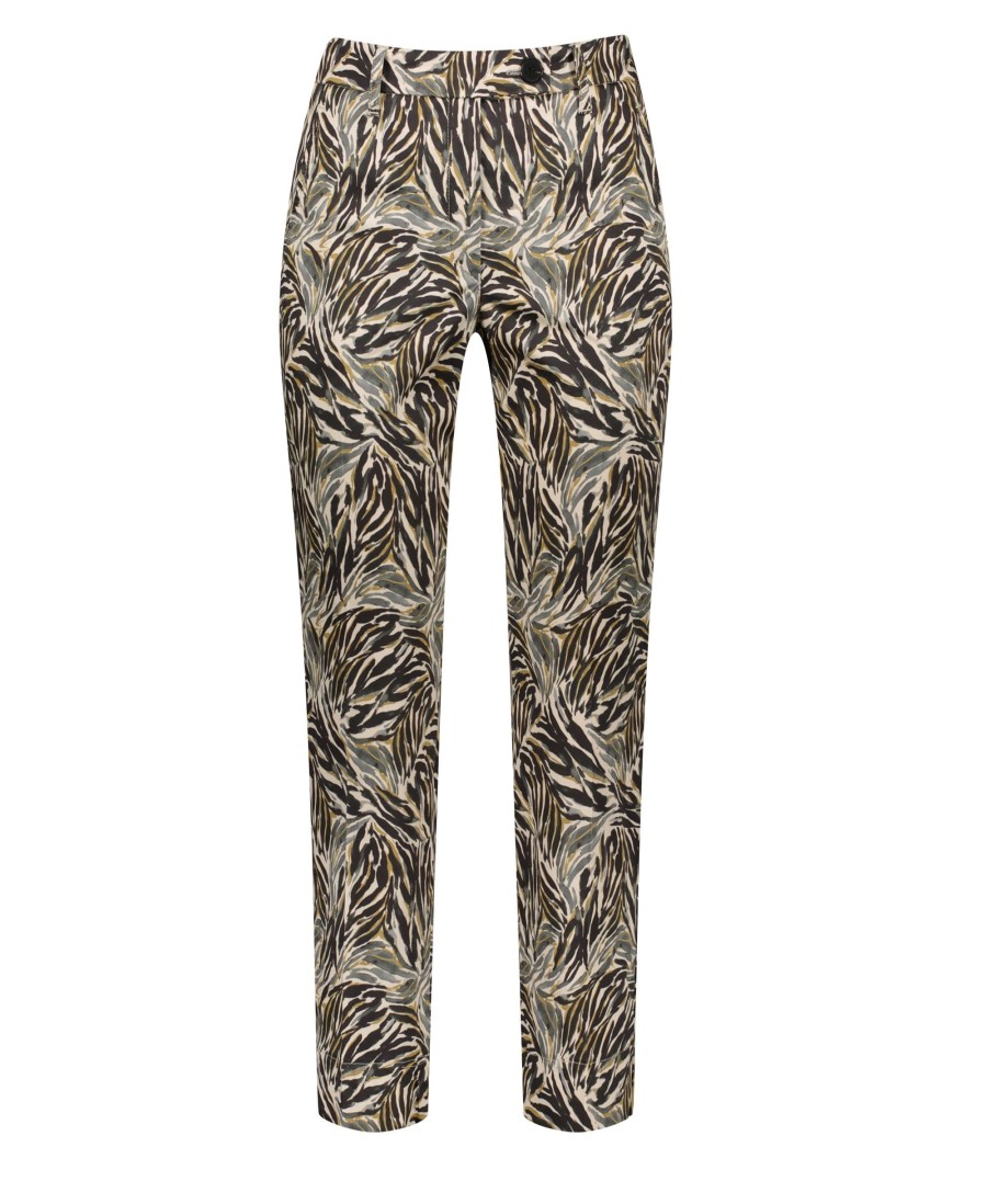 Clothing Zerres | Vera Jungle Crop Trousers Jungle Print 020