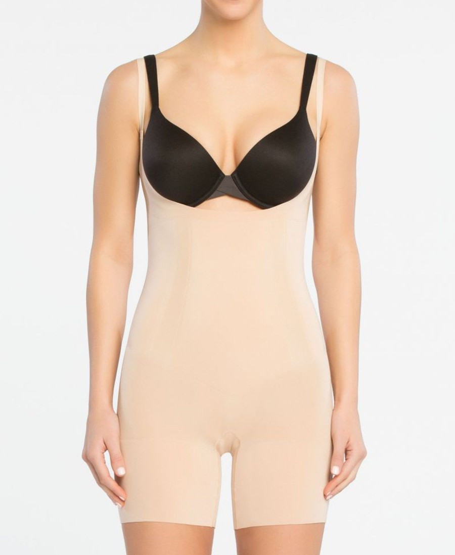 Shapewear Spanx | Oncore Open-Bust Mid-Thigh Bodysuit