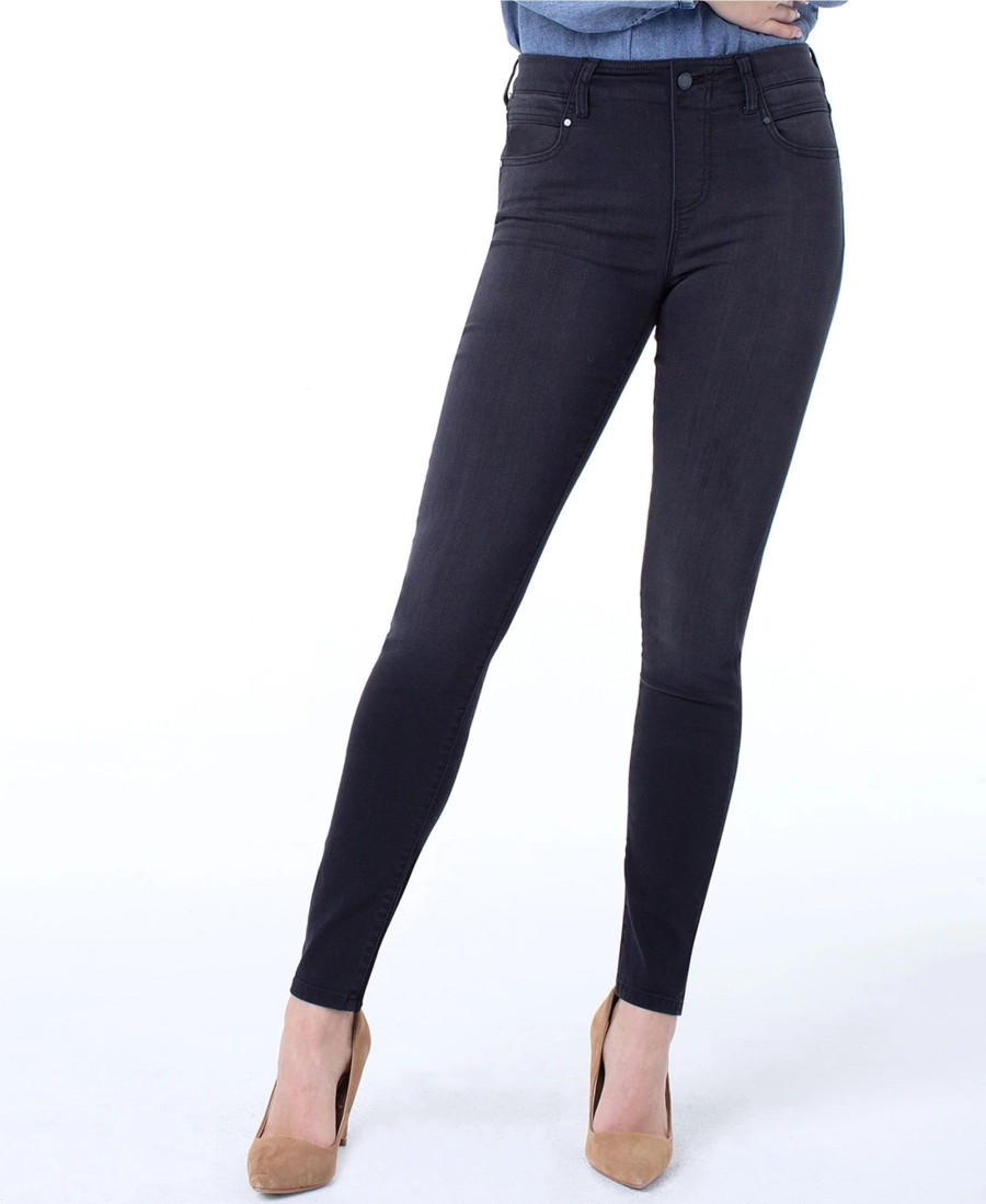 Jeans Liverpool Los Angeles | Gia Glider Pull-On Jeans Night Jet Night Jet (Washed Black)