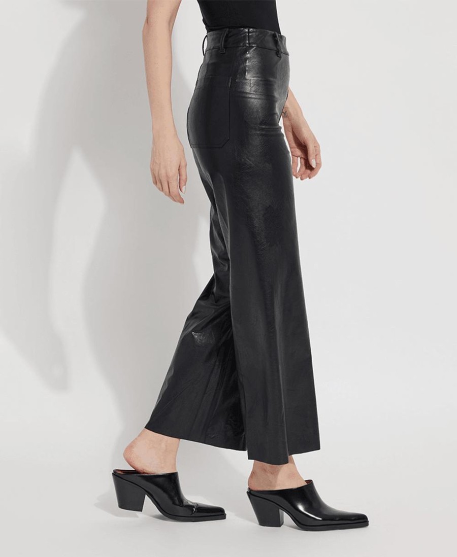 Leggings Lysse | Hi Waist Wide Leg Vegan Leather Trousers